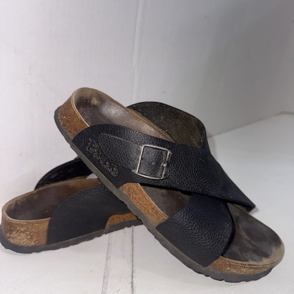 Birkenstock Birki's Black Criss Cross Strap Sandals EU: 39 US Size W8 M6
